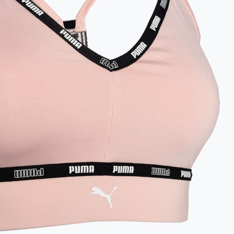 Reggiseno fitness PUMA Low Impact Strong Strappy rosa polvere 5
