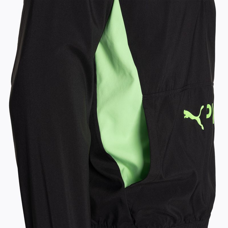 Felpa da allenamento da uomo PUMA Fit Heritage Woven 1/2 Zip puma nero/fizzy lime 8