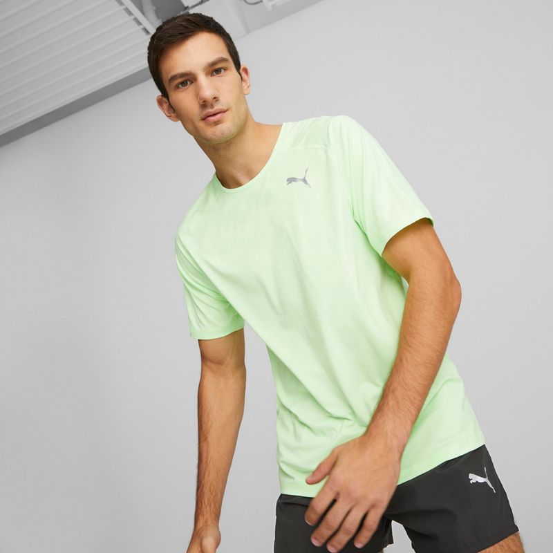 Maglietta da corsa PUMA Run Cloudspun fizzy lime da uomo 3