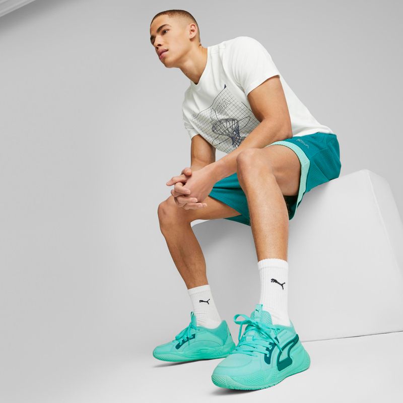 PUMA Court Rider Chaos Slash - Scarpe da basket da uomo, menta piperita e laguna verde 15