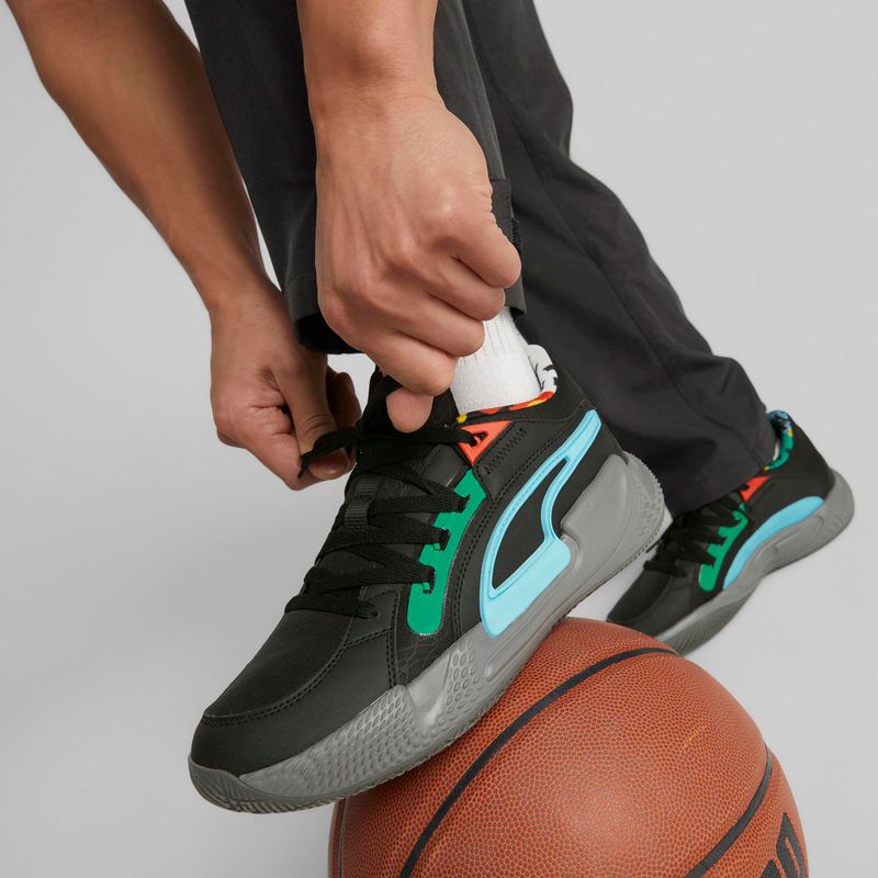 Scarpe da basket da uomo PUMA Court Rider Chaos Block Party puma nero/cast iron 2