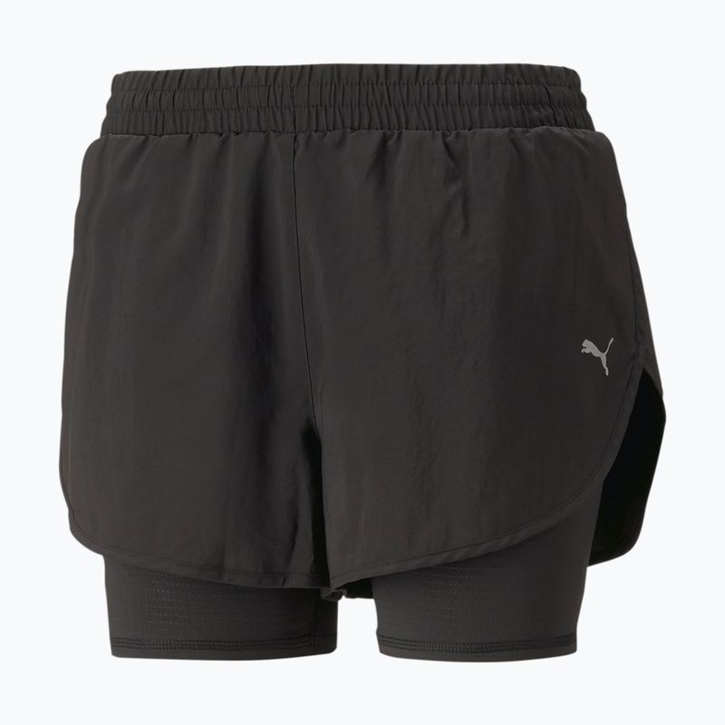 Pantaloncini da corsa da donna PUMA Run Favorite Woven 2In1 3" nero