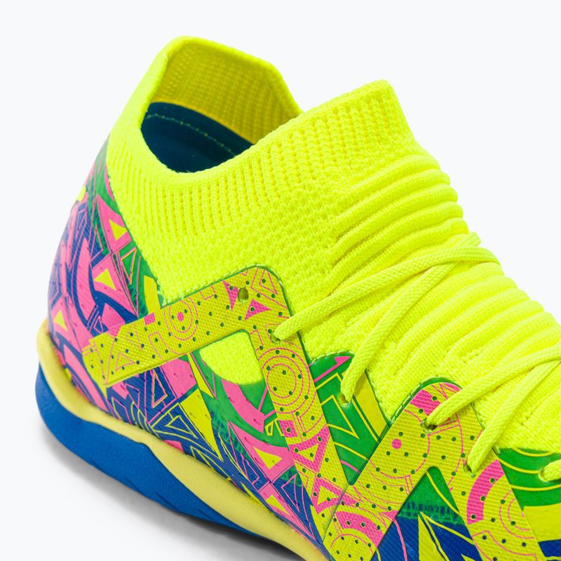 Scarpe da calcio PUMA Future Match Energy IT + Mid da bambino ultra blu/allarme giallo/rosa luminoso 8