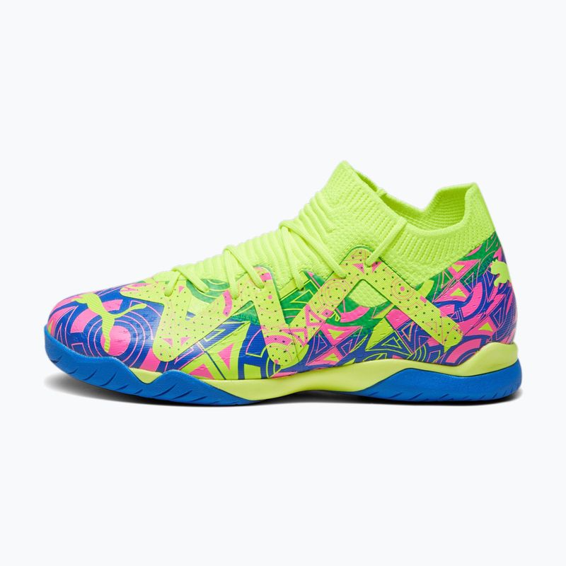 Scarpe da calcio PUMA Future Match Energy IT + Mid da bambino ultra blu/allarme giallo/rosa luminoso 11