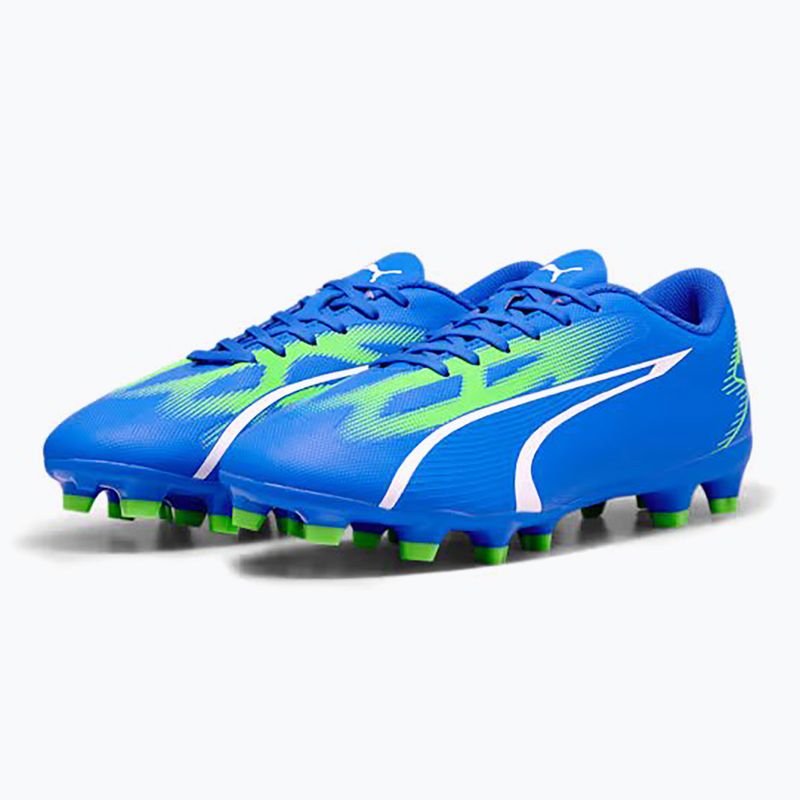 Scarpe da calcio da uomo PUMA Ultra Play FG/AG ultra blu/puma bianco/verde 8