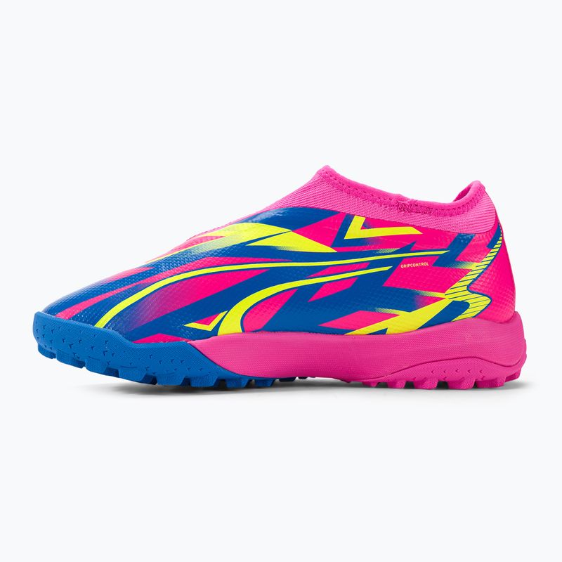 Scarpe da calcio per bambini PUMA Ultra Match LL Energy TT + Mid rosa luminoso/ultra blu/giallo allerta 10