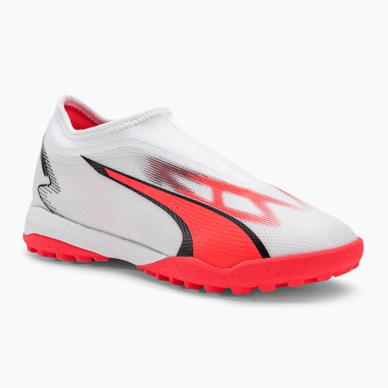 Scarpe da calcio per bambini PUMA Ultra Match Ll TT + Mid puma bianco/puma nero/arancio