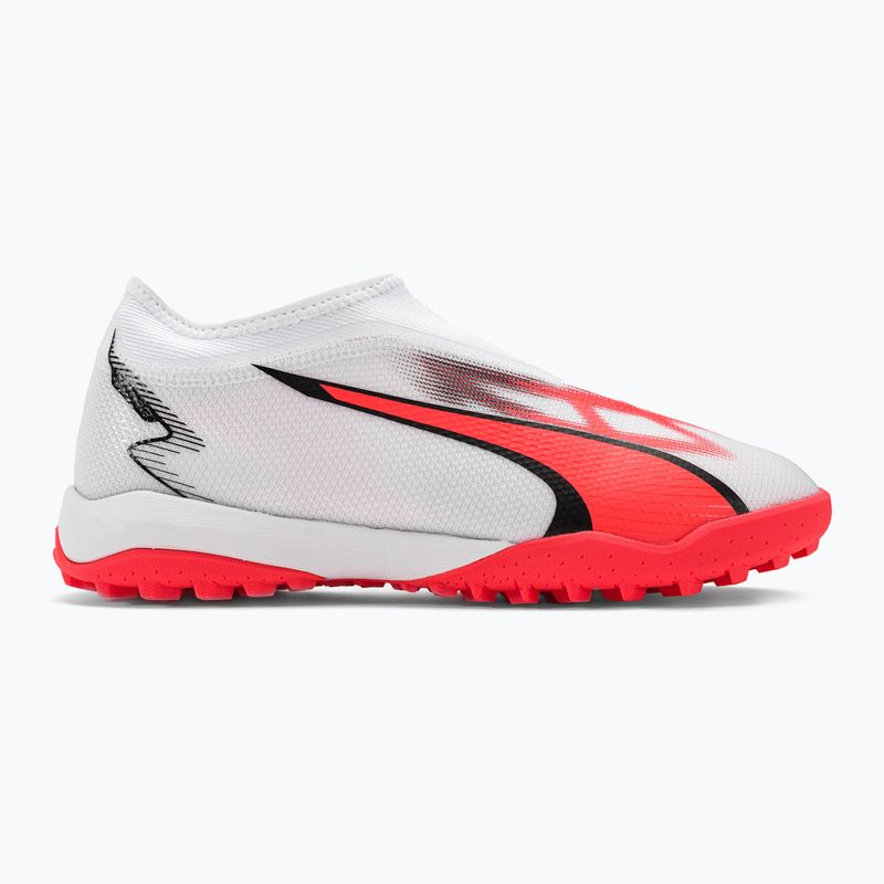 Scarpe da calcio per bambini PUMA Ultra Match Ll TT + Mid puma bianco/puma nero/arancio 2