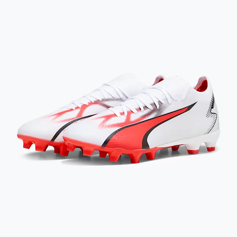 PUMA Ultra Match FG/AG scarpe da calcio uomo puma bianco/puma nero/fire orchid 13