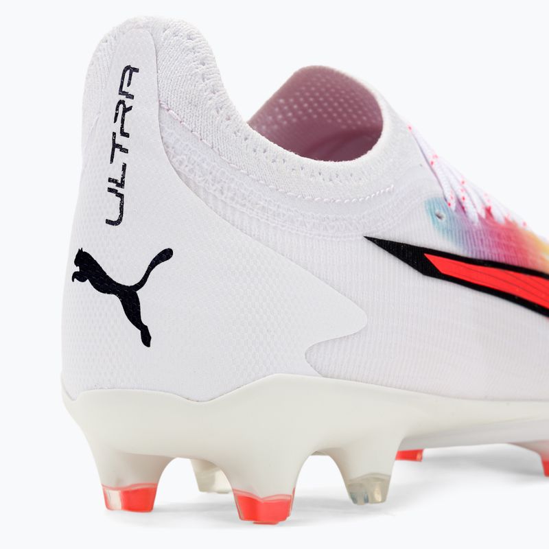PUMA Ultra Ultimate FG/AG scarpe da calcio uomo puma bianco/puma nero/fire orchid 9