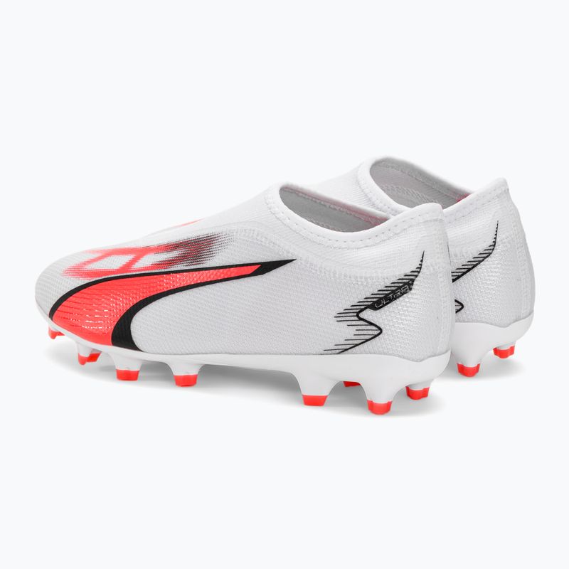 PUMA Ultra Match LL FG/AG scarpe da calcio per bambini puma bianco/puma nero/fire orchid 3