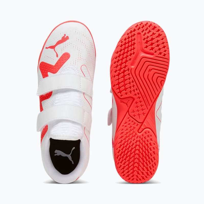 Scarpe da calcio per bambini PUMA Future Play IT V puma bianco/arancio 13