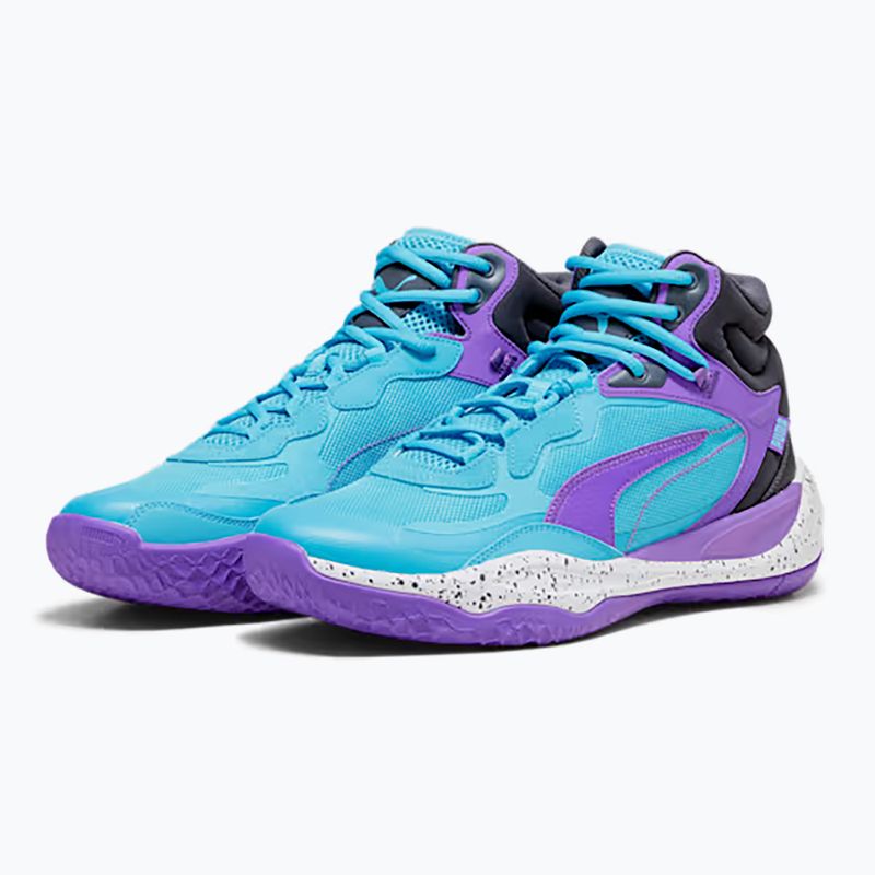 Scarpe da basket da uomo PUMA Playmaker Pro Mid purple glimmer/bright aqua/strong gray/white 8