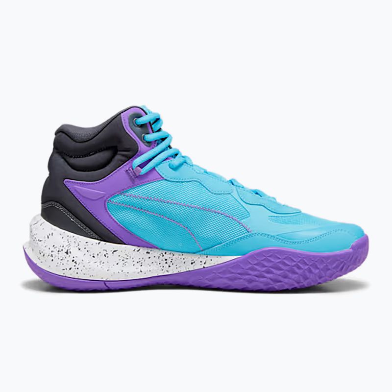 Scarpe da basket da uomo PUMA Playmaker Pro Mid purple glimmer/bright aqua/strong gray/white 9