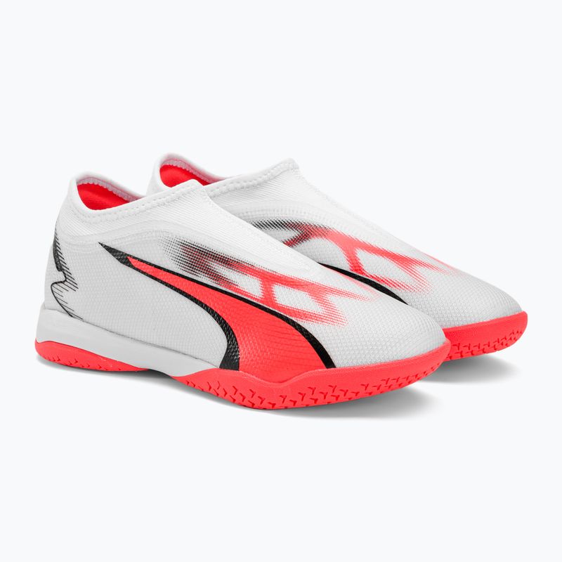 Scarpe da calcio per bambini PUMA Ultra Match LL IT + Mid puma bianco/puma nero/arancio 4