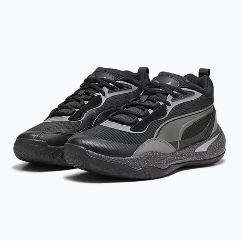 Scarpe da basket da uomo PUMA Playmaker Pro Trofei puma argento invecchiato/cast iron/puma nero 8