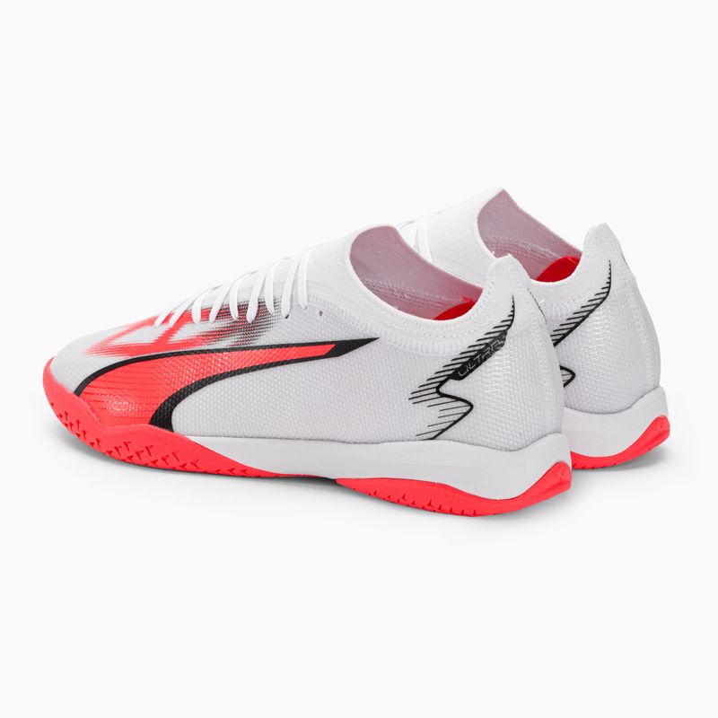 Scarpe da calcio PUMA Ultra Match IT da uomo puma bianco/puma nero/fire orchid 3