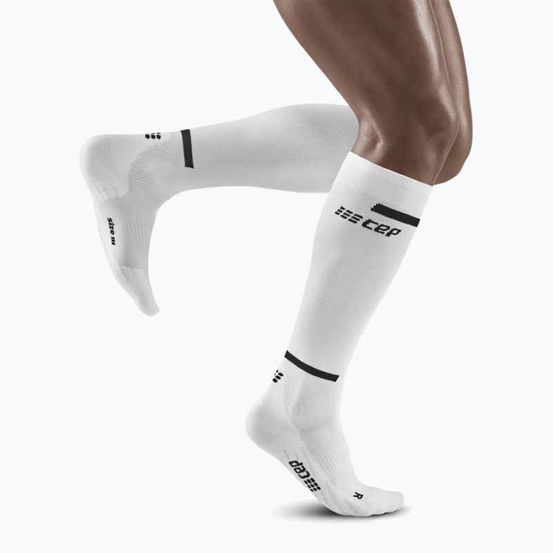 CEP Tall 4.0 calze da corsa a compressione da uomo, bianco 2