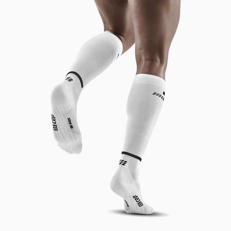 CEP Tall 4.0 calze da corsa a compressione da uomo, bianco 3