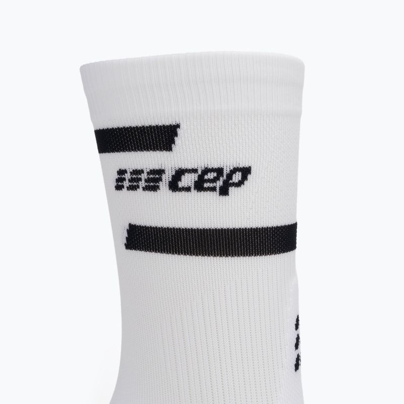 CEP Calzini da corsa a compressione da uomo 4.0 Taglio medio Bianco 5
