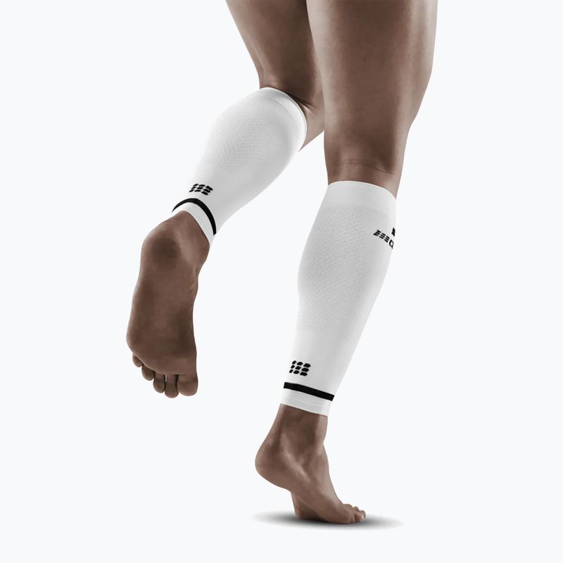 Fascia di compressione per polpacci CEP da uomo The run 4.0 bianco 5