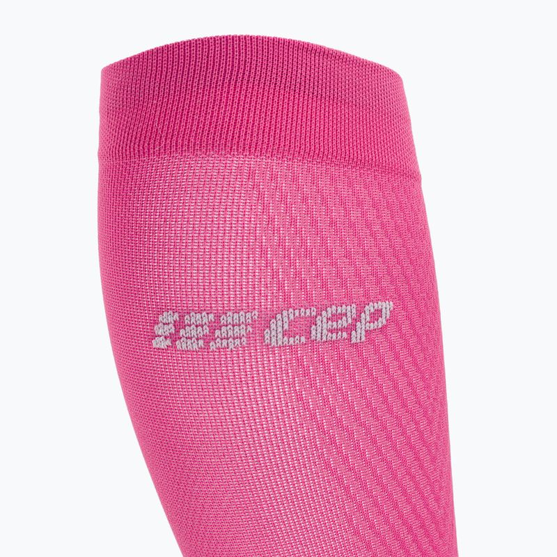 Calzini da corsa a compressione CEP Ultralight rosa/rosso scuro da donna 3