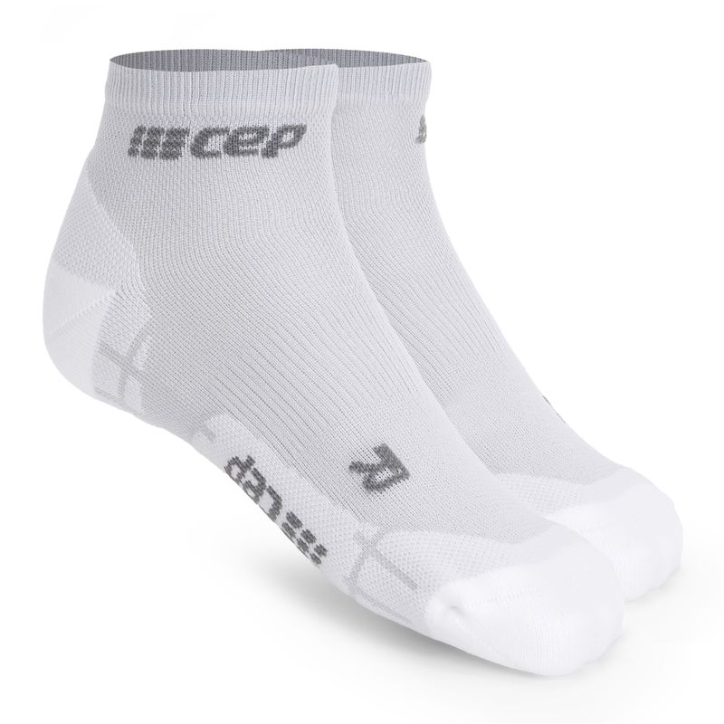CEP Ultralight Low Cut carbonio bianco calze da corsa a compressione da uomo 2