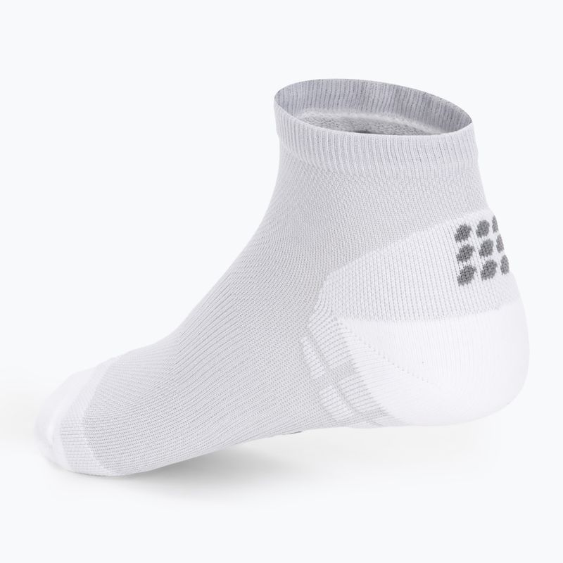 CEP Ultralight Low Cut carbonio bianco calze da corsa a compressione da uomo 3