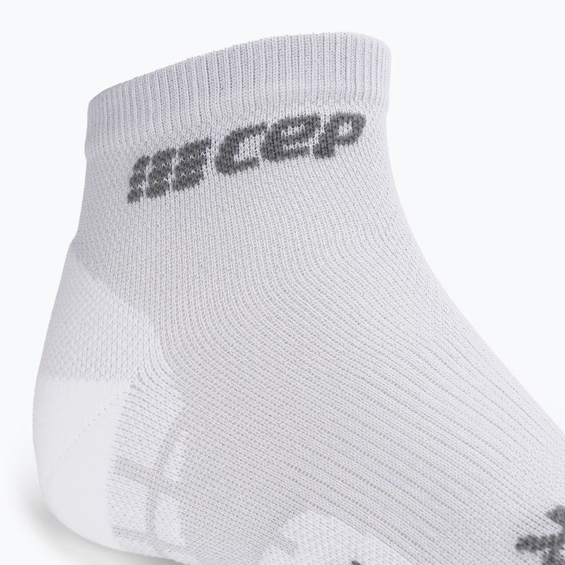 CEP Ultralight Low Cut carbonio bianco calze da corsa a compressione da uomo 4