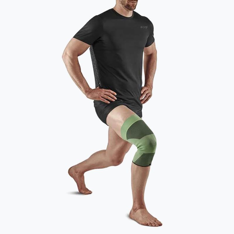 CEP Mid Support fascia di compressione per ginocchio verde 2