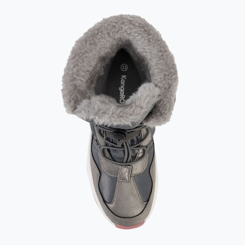 KangaROOS K-PE Ski RTX grigio acciaio / rosa polveroso scarponi da neve junior 5