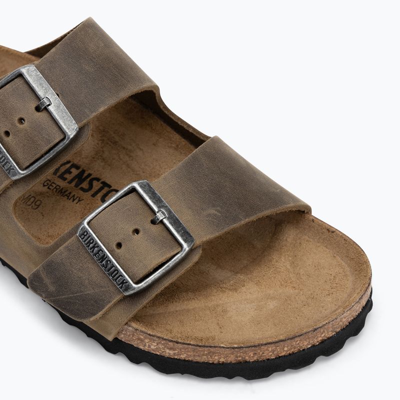 BIRKENSTOCK Arizona LEOI Infradito stretto color cachi sbiadito 7