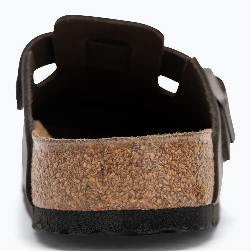 BIRKENSTOCK infradito Boston NL regolare in pelle liscia grigio cemento 6