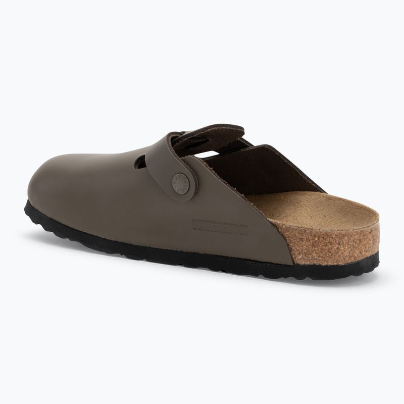 BIRKENSTOCK infradito Boston NL Narrow pelle liscia grigio cemento 3