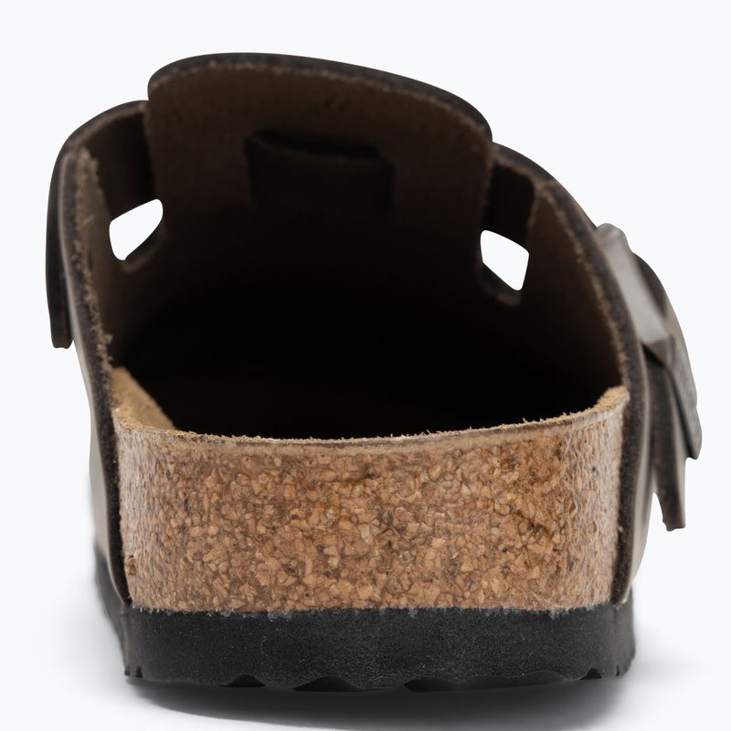 BIRKENSTOCK infradito Boston NL Narrow pelle liscia grigio cemento 6