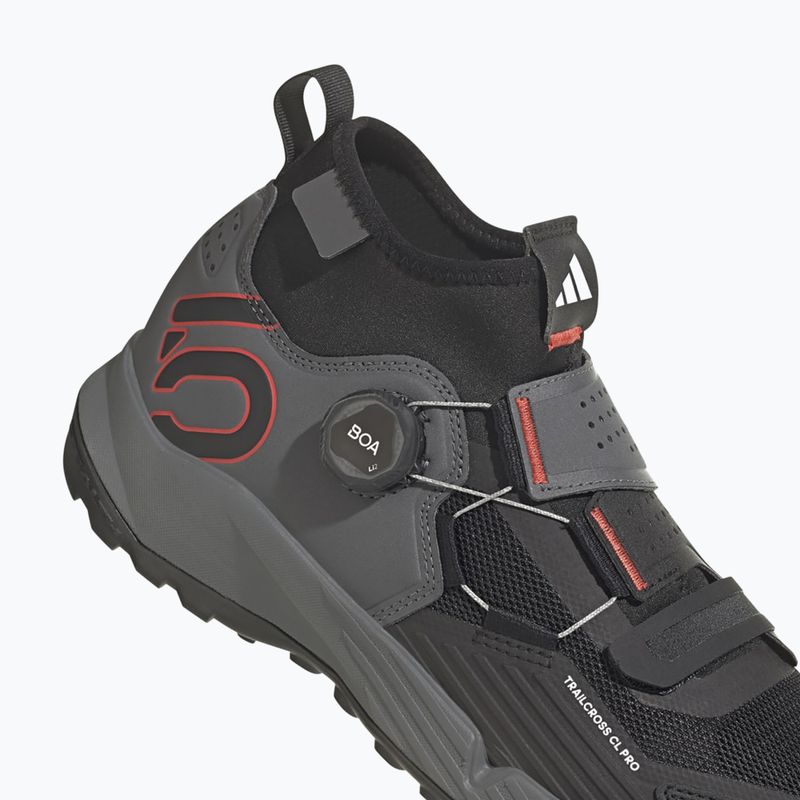 Scarpe da ciclismo MTB da uomo adidas FIVE TEN Trailcross Pro Clip-In grey five / core black / red 6