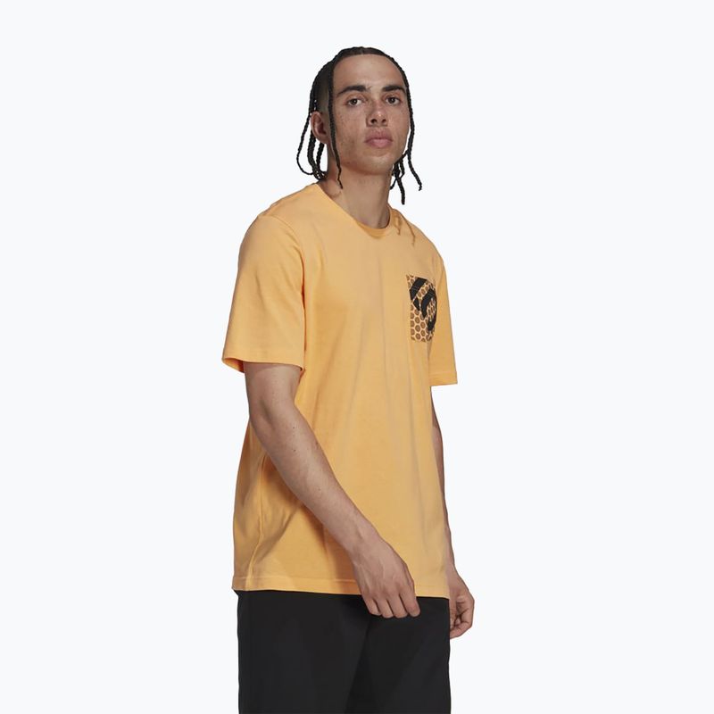 Maglietta da uomo adidas FIVE TEN Brand Of The Brave Tee arancione sfumato 3