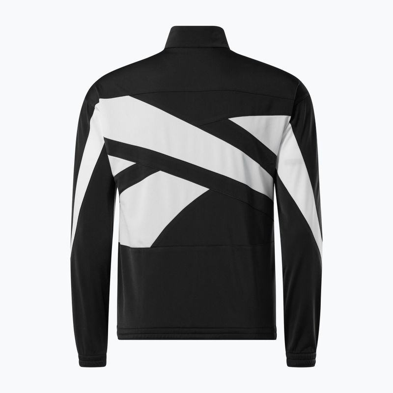 Felpa Reebok Identity Vector Knit night nero/bianco da uomo 2