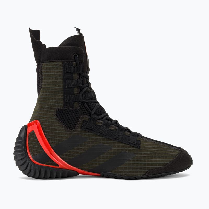 Scarpe da boxe adidas Speedex 23 carbonio/nero/rosso solare 2