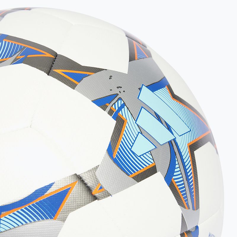 Adidas UCL formazione calcio 23/24 bianco / argento metallico / ciano brillante / royal dimensioni 4 4