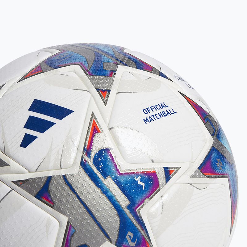 adidas UCL PRO 23/24 calcio bianco / argento metallico / ciano brillante / blu reale dimensioni 5 4