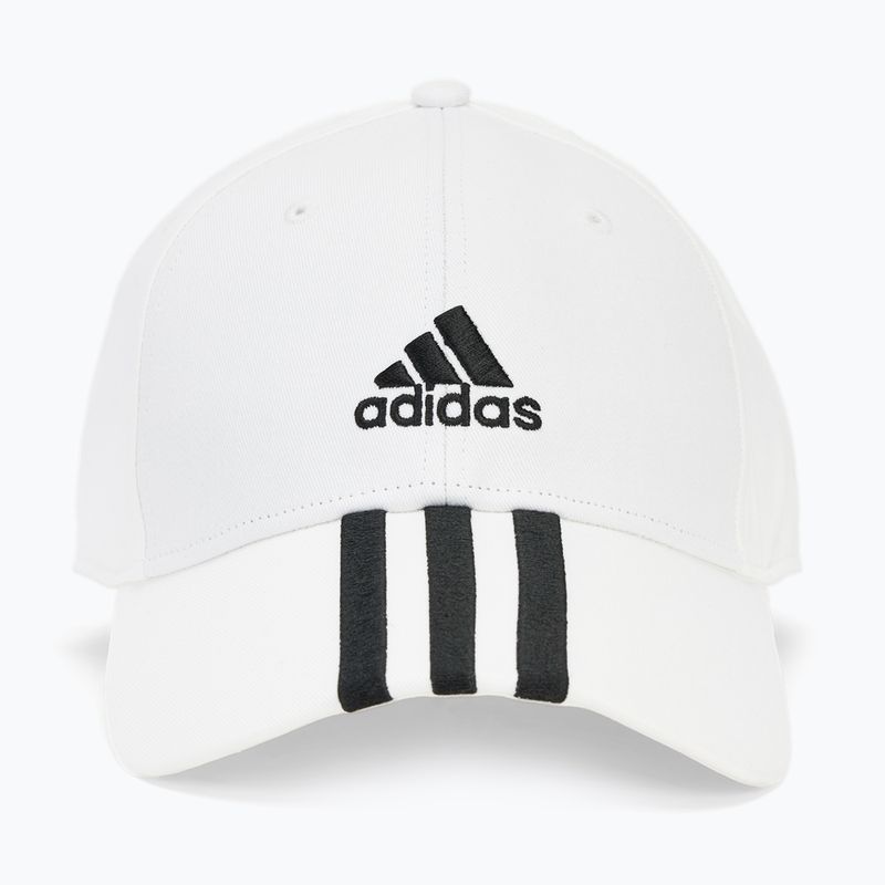 Cappello da baseball adidas 3-Stripes Cotton Twill bianco/nero 2