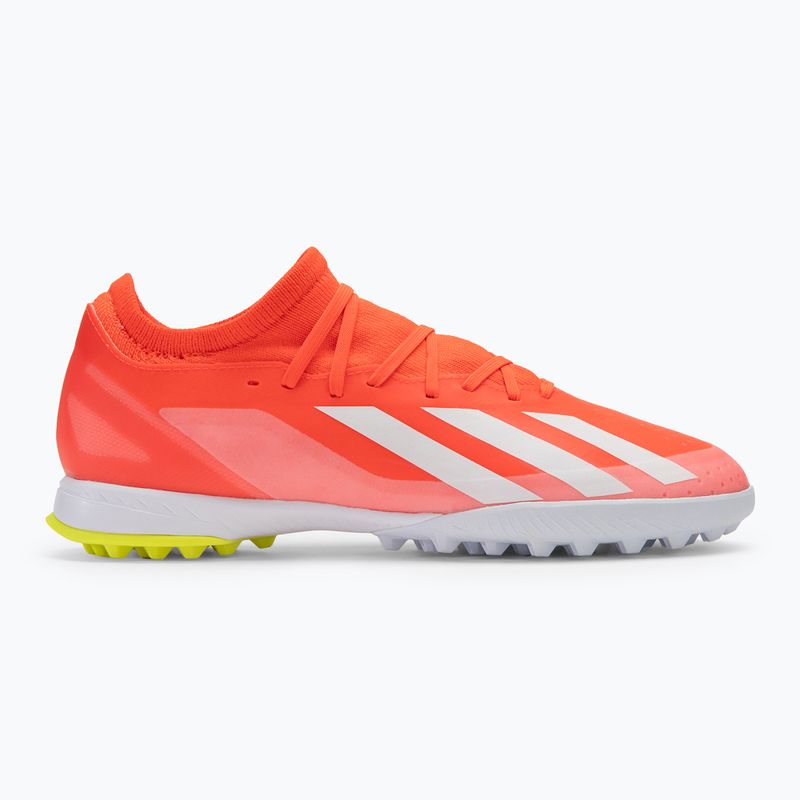 Uomo adidas X Crazyfast League TF scarpe da calcio rosso solare / nuvola bianca / squadra giallo solare 2