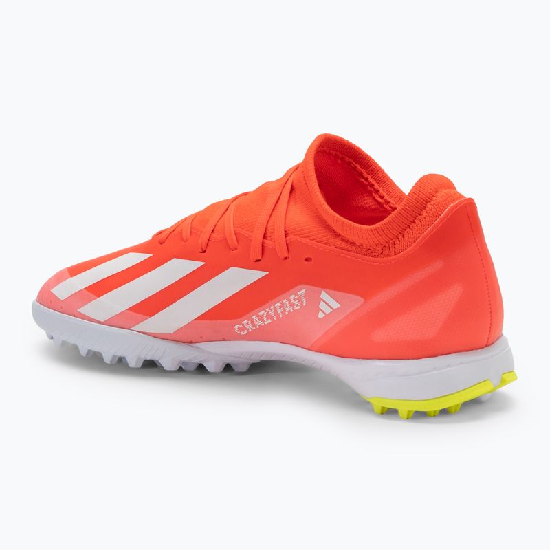 Uomo adidas X Crazyfast League TF scarpe da calcio rosso solare / nuvola bianca / squadra giallo solare 3