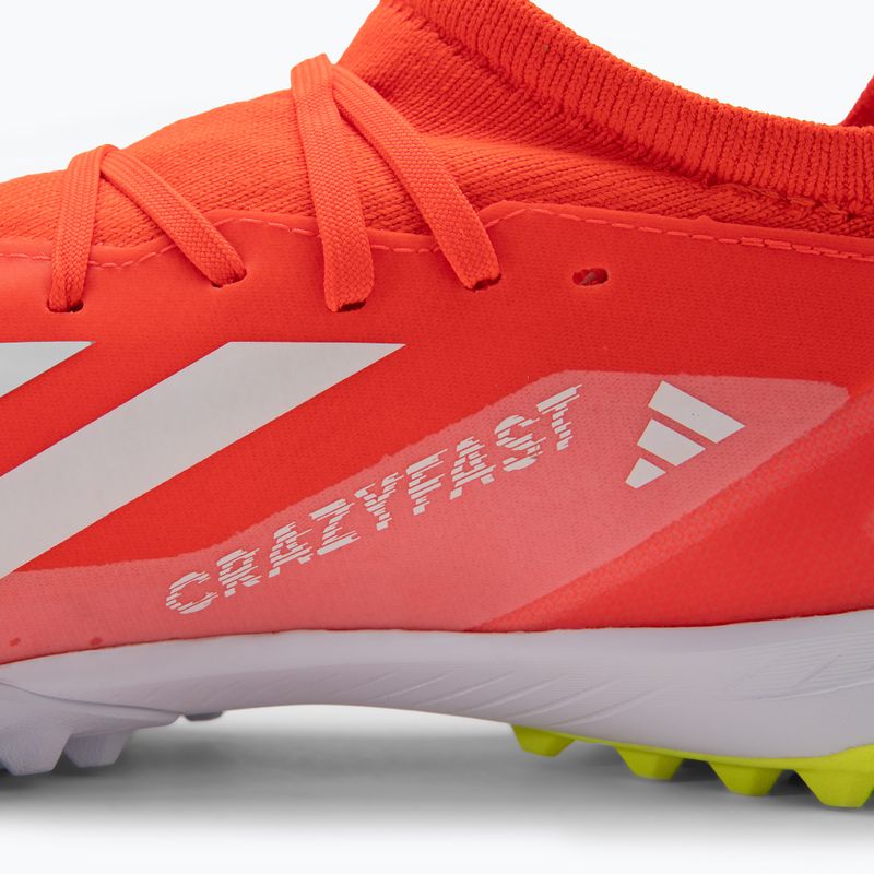 Uomo adidas X Crazyfast League TF scarpe da calcio rosso solare / nuvola bianca / squadra giallo solare 8