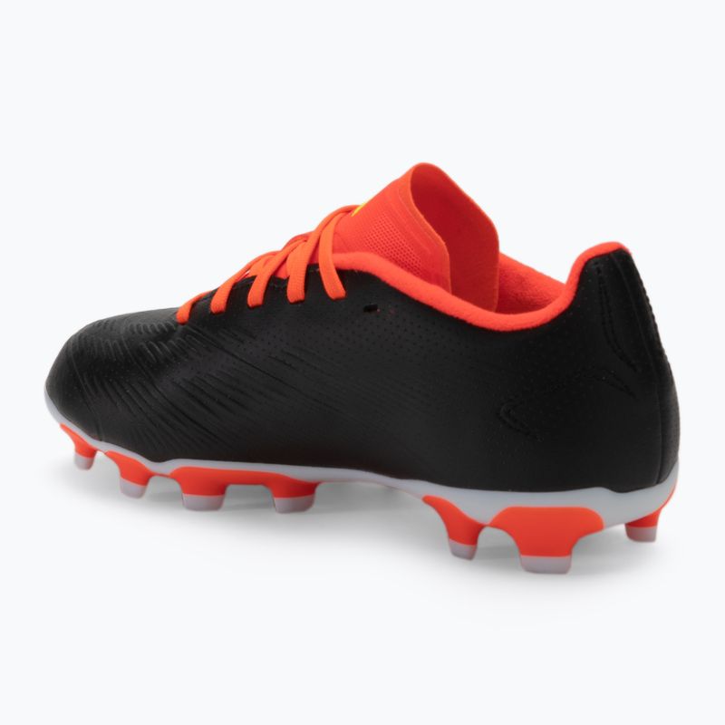 Scarpe da calcio adidas Predator League MG nero/bianco scuro/rosso solare per bambini 3