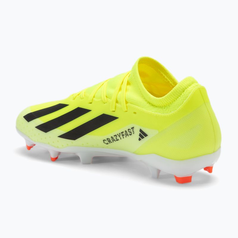 Uomo adidas X Crazyfast League FG squadra scarpe da calcio giallo solare / nucleo nero / cloud white 3