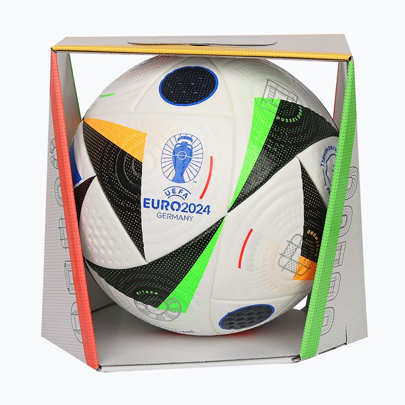 Adidas Fussballiebe Pro ball bianco / nero / blu bagliore dimensioni 5 6