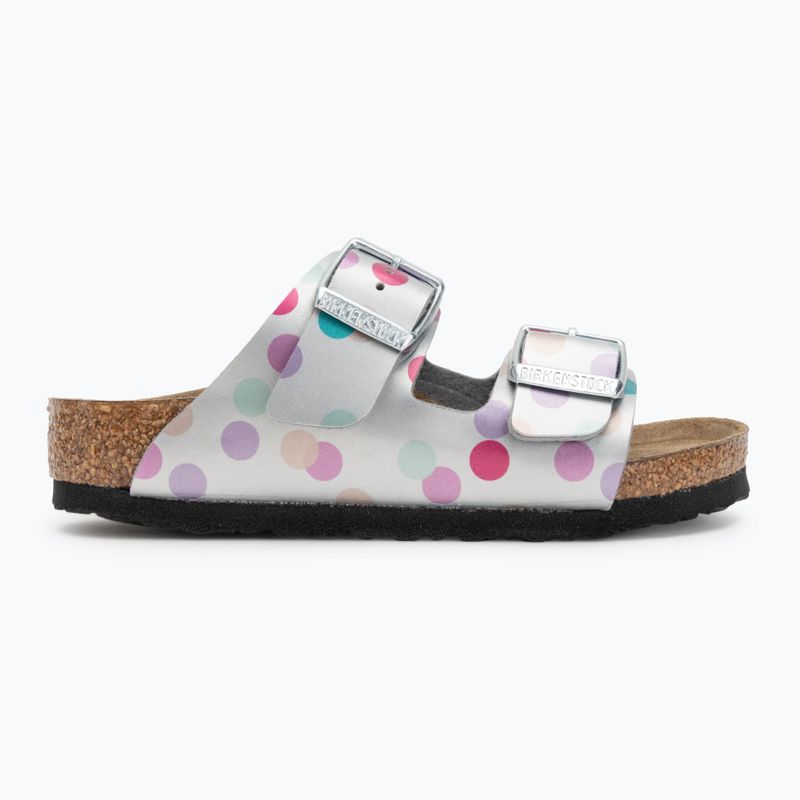 BIRKENSTOCK infradito per bambini Arizona BF Narrow electric metallic dots argento 2