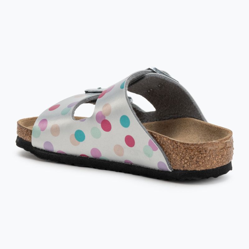 BIRKENSTOCK infradito per bambini Arizona BF Narrow electric metallic dots argento 3